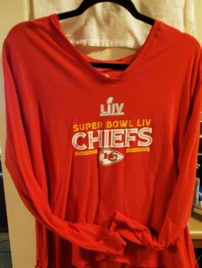 Women's 2XL Kansas City Chiefs Super Bowl LIV Long Sleeve T-shirt